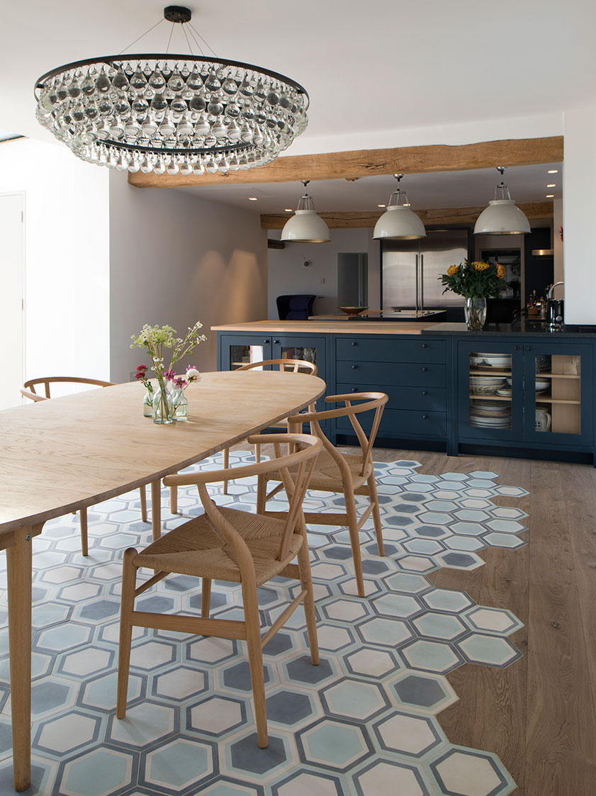 Luxury kitchen in interior design project in Oxfordshire farmhouse