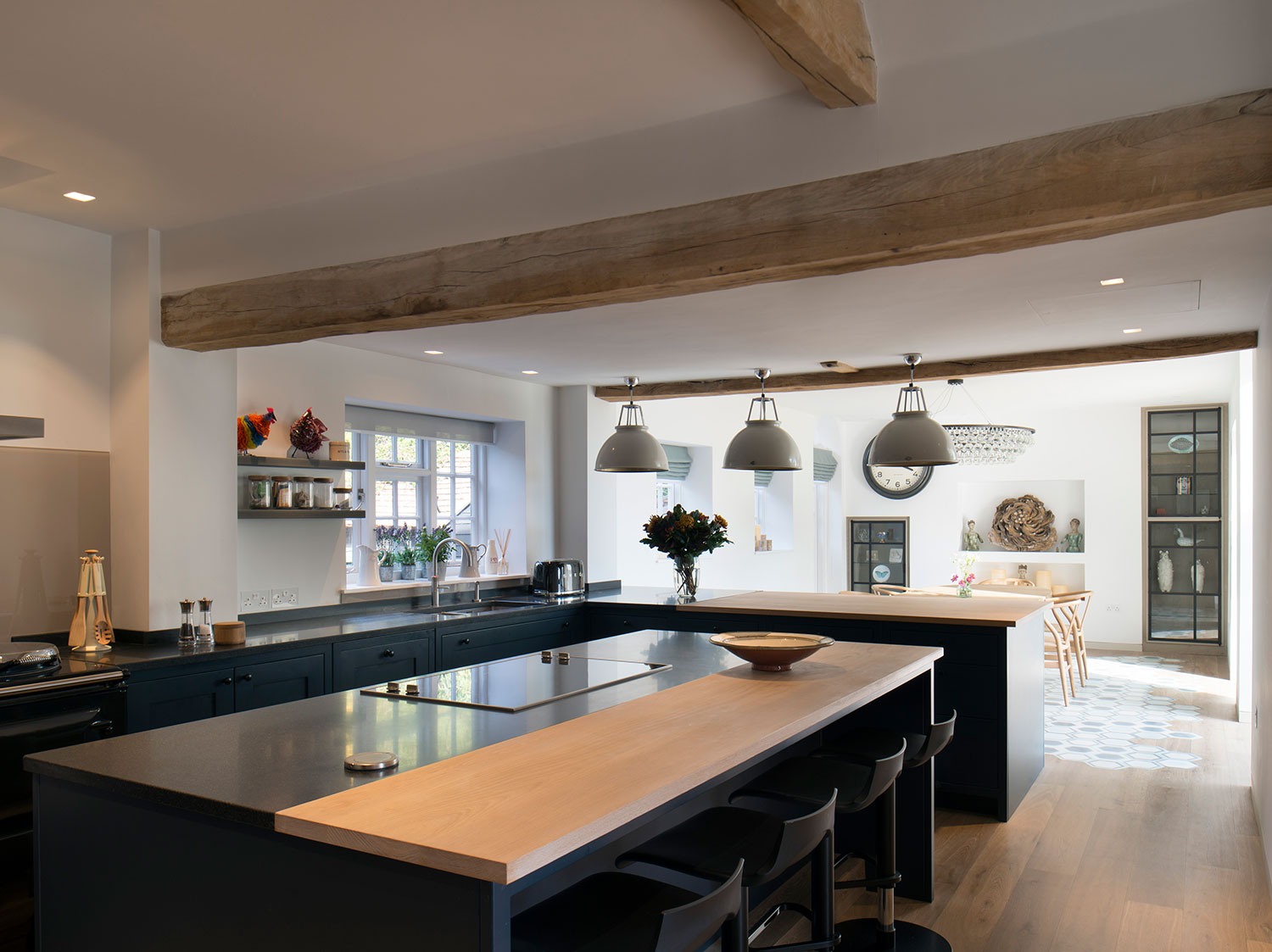 High end kitchen within a refurbished interior design project in Oxfordshire