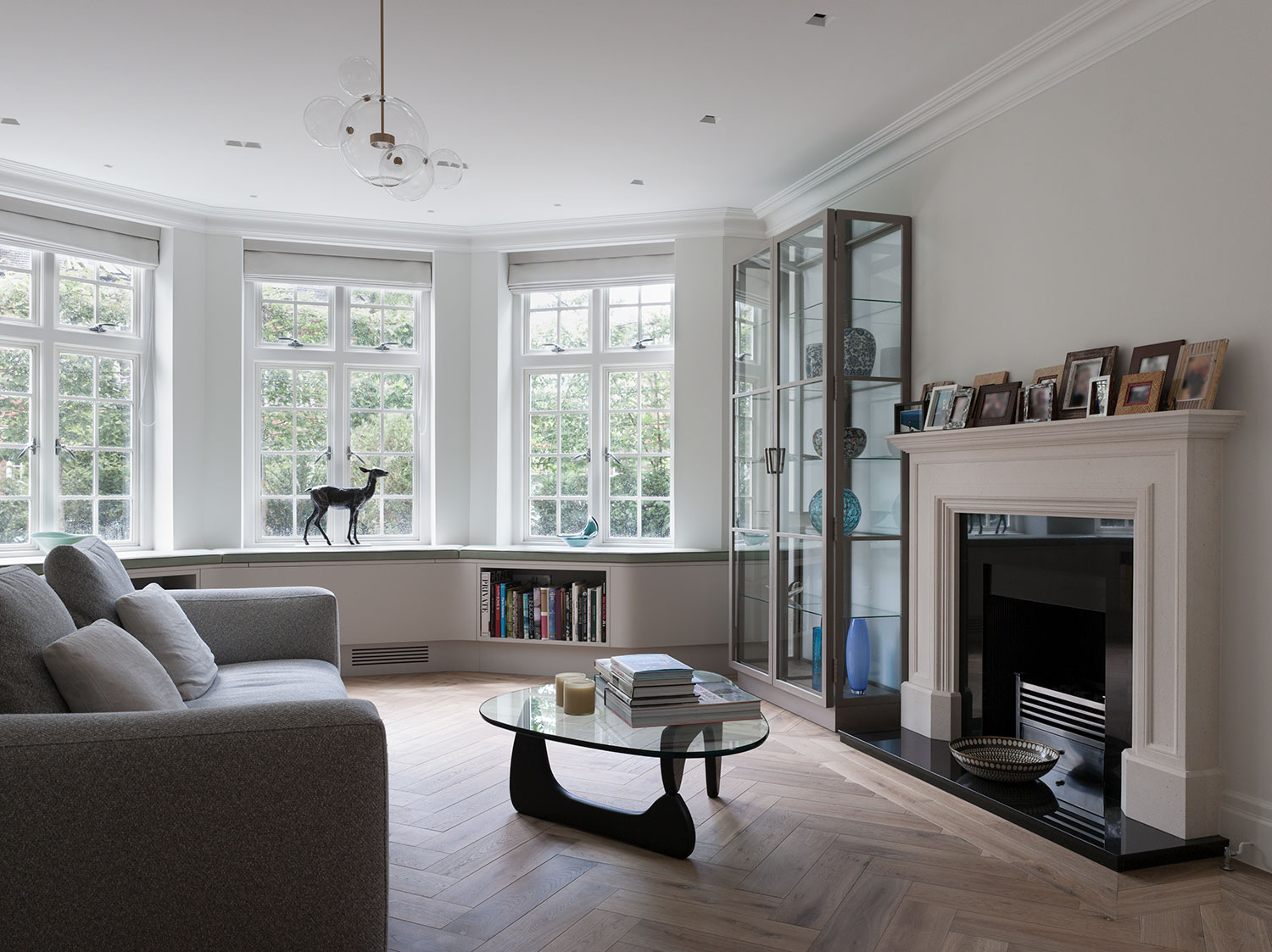 High end interior designed living space, London