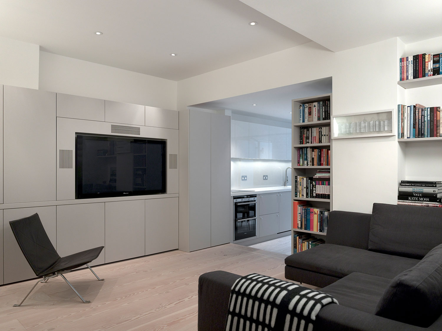 Open plan living / kitchen interior design project