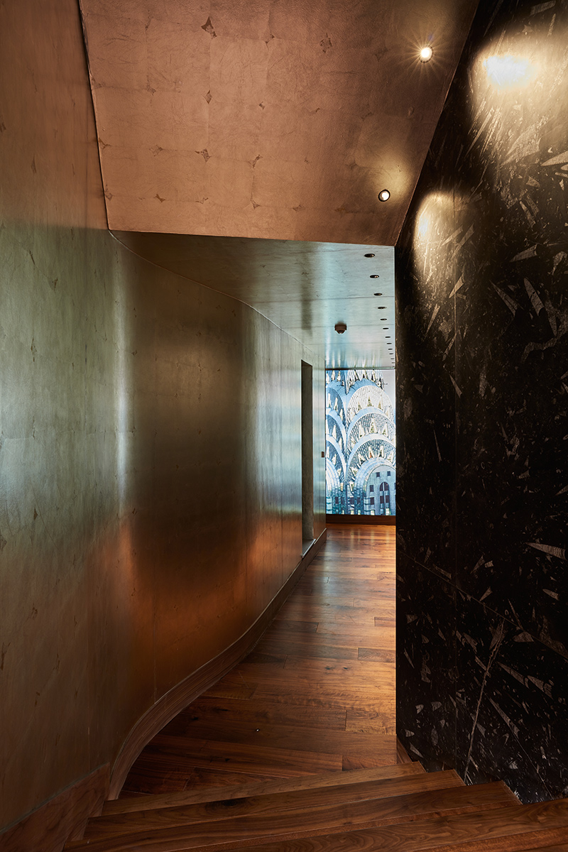Luxury corridor design in this interior refurbishment in Hampstead, London